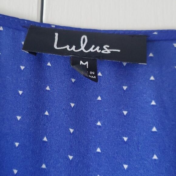 LULUS FARAH ROYAL BLUE TRUE WRAP DRESS MIDI SIZE MEDIUM SIZE MEDIUM LULU'S - Picture 4 of 14